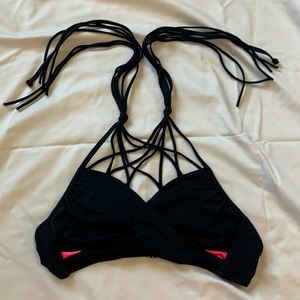 Halter swimsuit top from Pink with crossover front